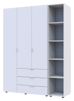 Комплект шкафов для одежды Doros Гелар (2 шт.) 154,4х49,5х203,4 см Белый (DRS-011182)