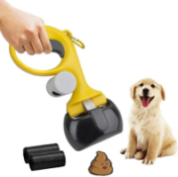 Автоматический совок для уборки за собакой Pooper Scooper Big 27 x 13 x 9 см · Щипцы для уборки с карабином и  мешками в комплекте