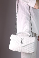 YSL Laurent 30 silver white