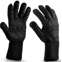 Перчатки термостойкие огнеупорные HFG-800-B, до 800°C, Black