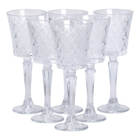 Набор бокалов для вина 6 шт 225 мл на высокой ножке HP-19-128