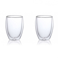 Набір скляних склянок із подвійними стінками Con Brio СВ-8335-2, 2шт, 350мл