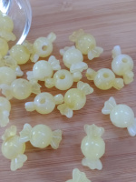 Бусина «конфетка» / размер 10×18 (отв.3 мм)/ Цвет- желтый. Цена указана за 10 шт.