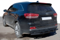 Задняя дуга AK015 Черная (нержавейка) для Kia Sorento II XM 2009-2014 гг