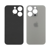 Заднее стекло корпуса для Apple iPhone 15 Pro Natural Titanium (серебристое)