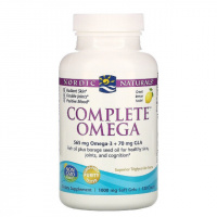 Омега Комплекс с лимоном, Complete Omega, Lemon, Nordic Naturals, 1000 мг, 120 Гелевых Капсул