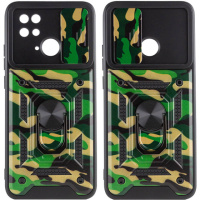 Ударостійкий чохол Camshield Serge Ring Camo для Xiaomi Poco C40, Зелений / Army Green - купити в SmartEra.ua