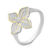 Серебряное кольцо CatalogSilver с фианитами, вес изделия 2,62 гр (2187462) 16.5 размер