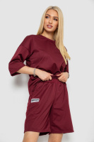 Костюм жіночий однотонний, колір бордовий, 238R116-1