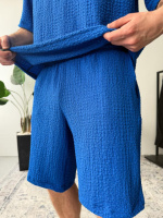 Комплект футболка шорти чоловічий стильний літо легкий трикотаж