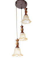 Деревянная Люстра SVLIGHT трехламповая 2253/3