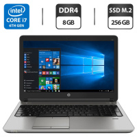 Ноутбук Б-класс HP ProBook 650 G2 / 15.6« (1366x768) TN / Intel Core i7-6600U (2 (4) ядра по 2.6 - 3.4 GHz) / 8 GB DDR4 / 256 GB SSD M.2 / Intel HD