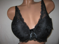 Бюстгальтер мереживний чорний YYG на поролоні 75D та 85D