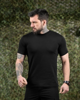 Футболка з бавовни hellboy (добра якість) чорна ВН1024