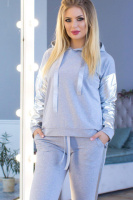 Жіночий трикотажний спортивний костюм “Mystery« оптом | Батал | Розпродаж моделі 54-56, Сірий