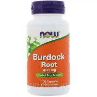 Корінь лопуха 430мг, Now Foods, Burdock Root, 100 капсул