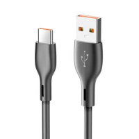 Кабель Konfulon DC55, Type-C, 1m, 2.4A, Black