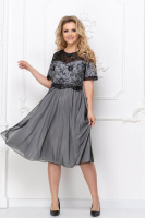 Коктейльна Сукня Люрекс Вишивка 20052 Чорна