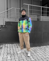 Різнобарвна тепла куртка The North Face | 7-450