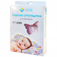 Ортопедична подушка для немовлят Olvi «Метелик» в коробці J2302BOX
