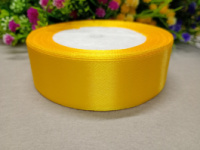 Атласная лента/ 2,5 см/ 23 метра/ желтый