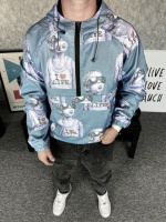 Котоновий анорак блакитний | 49-43/003