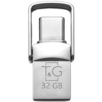 Флеш пам'ять T&G 104 32GB Metal Series USB/Type-C Silver (TG104TC-32G)