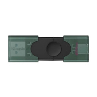 Флеш пам'ять Kingston DataTraveler DuoG2 256GB USB 3.2 + Type-C  Black/Green (DTDEG2/256GB) (Код товару:43424)