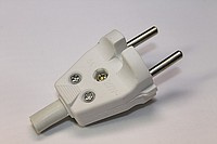 Вилка электрическая с хвостиком 6А 250 V - 318
