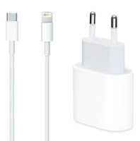 Швидка зарядка для Apple iPhone 20W Type-C Power Adapter (A) + Cable Type-C to Lightning (Білий) - купити в SmartEra.ua