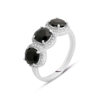 Серебряное кольцо CatalogSilver с натуральным сапфиром, вес изделия 3,62 гр (2133803) 19 размер