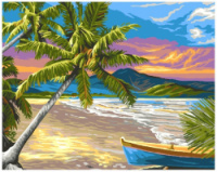 Картина за номерами «Тропічний пляж» 40х50см