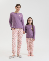 Женский комплект с брюками - кофточка в рубчик - Family look мама/дочь  S, M, L, XL