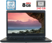 Ноутбук Б-класс Dell Latitude 5490 / 14« (1920x1080) IPS / Intel Core i5-7300U (2 (4) ядра по 2.6 - 3.5 GHz) / 8 GB DDR4 / 240 GB SSD M.2 / Intel HD