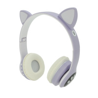 Беспроводные Bluetooth наушники Cat Ear VZV-23M Led, Purple