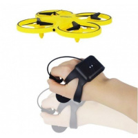 Квадрокоптер, керований жестами руки, TRACKER, Жовтий / сенсорний дрон / з браслетом