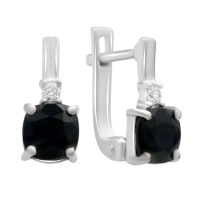 Серебряные серьги CatalogSilver с натуральным сапфиром 2.757ct (2191223)