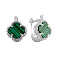 Серебряные серьги CatalogSilver с малахитом (2099086)