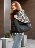 Жіноча сумка Sambag  HOBO L бо чорна