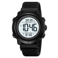 Чоловічий спортивний годинник Skmei 2497NBKWT Black-White з нейлоновим ремінцем та підсвічуванням