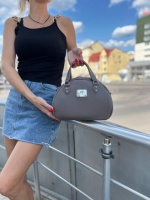 Капучино - чудова сумочка-саквояж Lady Bags, добре тримає форму (0505)