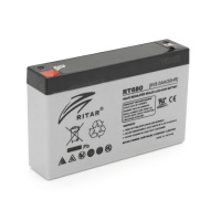Аккумуляторная батарея AGM RITAR RT680, Gray Case, 6V 8Ah ( 151х34х94 (100) ), 1.2kg  Q10