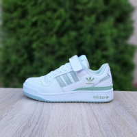 Adidas Forum LOW Білі з бірюзой