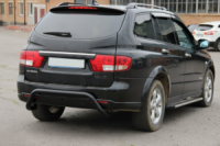 Задняя дуга AK007 Черная (нерж. сталь) для SsangYong Kyron 2005-2014 гг