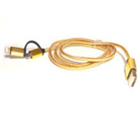Кабель USB TJ 2в1 різнокольоровий пластик (1 м) (продаж лише упаковкою 10 шт., ціна за 1 шт.)