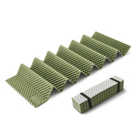 Коврик туристический складной одноместный IXPE Naturehike CNK2450WS044 с алюминиевой пленкой, 195x60x1.8 см, оливковый