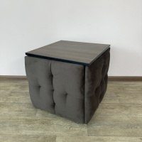 Пуф-трансформер 5в1 Остин-4 со столиком велюр серо-коричневый/риголетто темный 5-1-9005