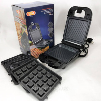 Мультимейкер (бутербродниця-вафельниця-гриль) Magio MG-363, Бутербродниця 4в1, Сендвічниця, Мультимейкер