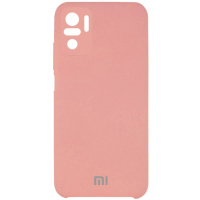 Чохол Silicone Cover Full Camera (AAA) для Xiaomi Redmi Note 10 / Note 10s (рожевий / Pink) - купити в SmartEra.ua