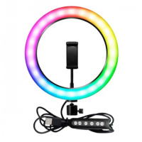 Кільцева LED лампа 3D-26RGB USB 26cm